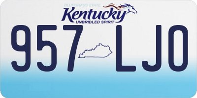 KY license plate 957LJO
