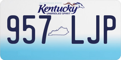 KY license plate 957LJP