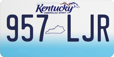 KY license plate 957LJR