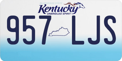 KY license plate 957LJS
