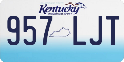 KY license plate 957LJT