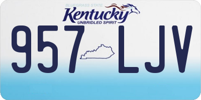 KY license plate 957LJV