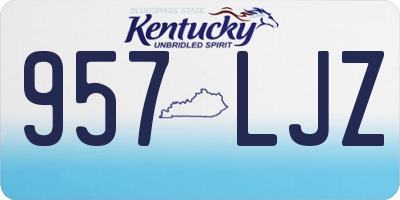 KY license plate 957LJZ
