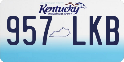 KY license plate 957LKB