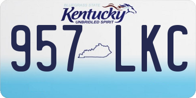 KY license plate 957LKC