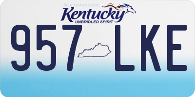 KY license plate 957LKE