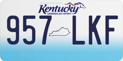 KY license plate 957LKF