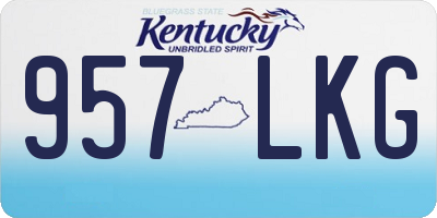 KY license plate 957LKG