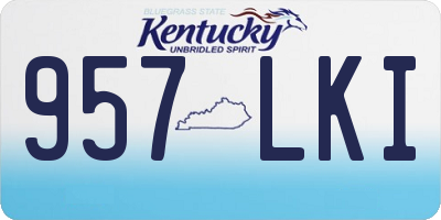 KY license plate 957LKI