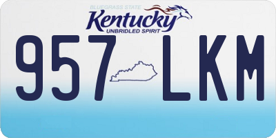 KY license plate 957LKM