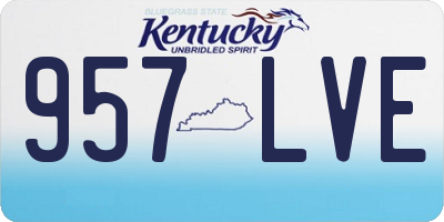 KY license plate 957LVE