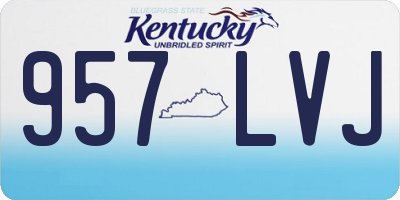 KY license plate 957LVJ