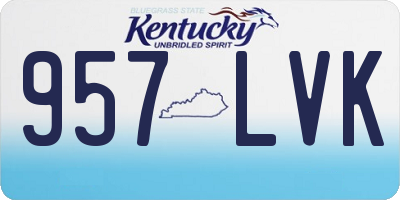KY license plate 957LVK