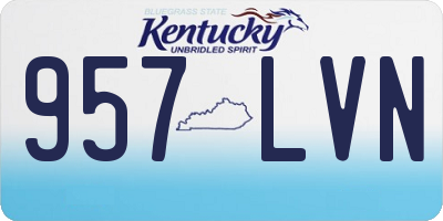 KY license plate 957LVN