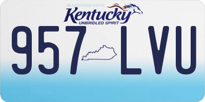 KY license plate 957LVU