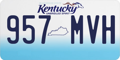 KY license plate 957MVH