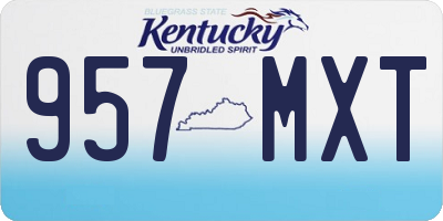 KY license plate 957MXT