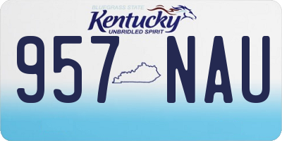 KY license plate 957NAU