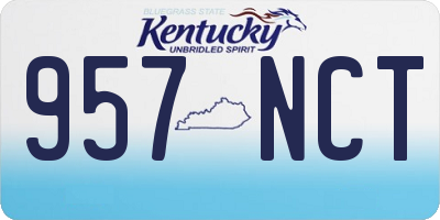 KY license plate 957NCT