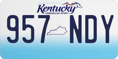 KY license plate 957NDY