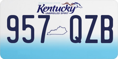 KY license plate 957QZB