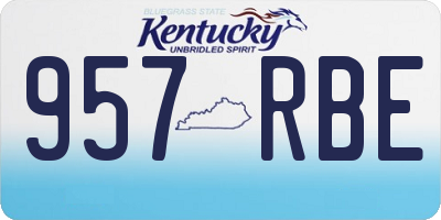 KY license plate 957RBE