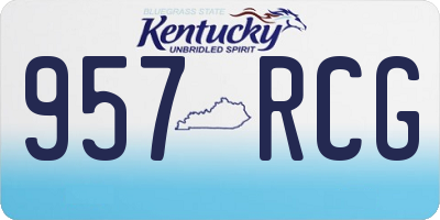 KY license plate 957RCG