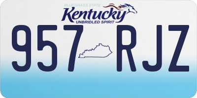 KY license plate 957RJZ