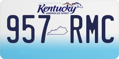 KY license plate 957RMC