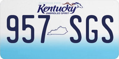 KY license plate 957SGS