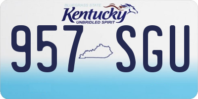 KY license plate 957SGU