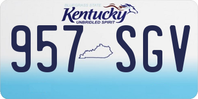 KY license plate 957SGV