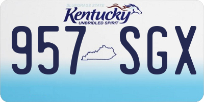KY license plate 957SGX
