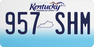 KY license plate 957SHM