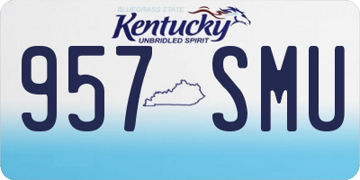 KY license plate 957SMU