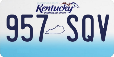 KY license plate 957SQV
