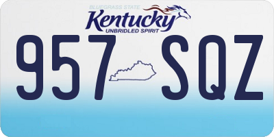 KY license plate 957SQZ