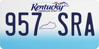 KY license plate 957SRA