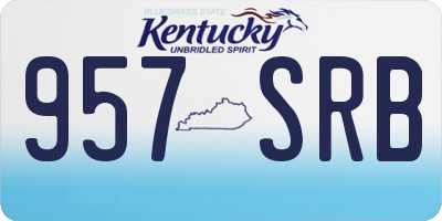 KY license plate 957SRB