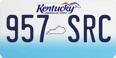 KY license plate 957SRC