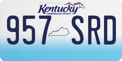 KY license plate 957SRD