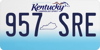 KY license plate 957SRE