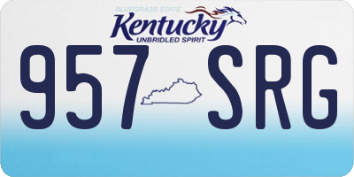 KY license plate 957SRG