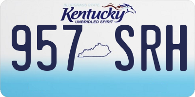 KY license plate 957SRH