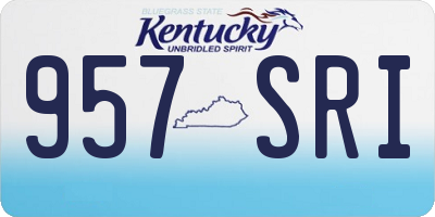 KY license plate 957SRI