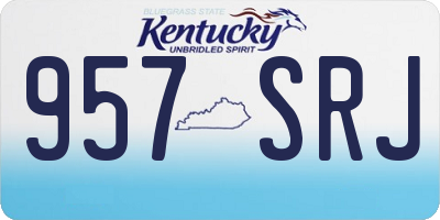 KY license plate 957SRJ
