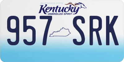 KY license plate 957SRK