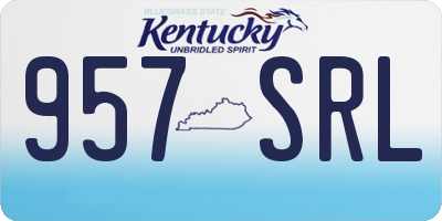 KY license plate 957SRL