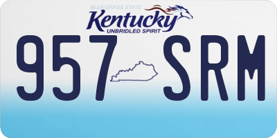 KY license plate 957SRM
