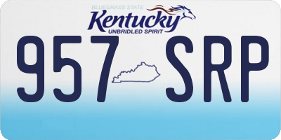 KY license plate 957SRP